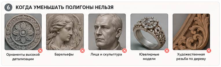 Когда не льзя уменьшать количество полигонов